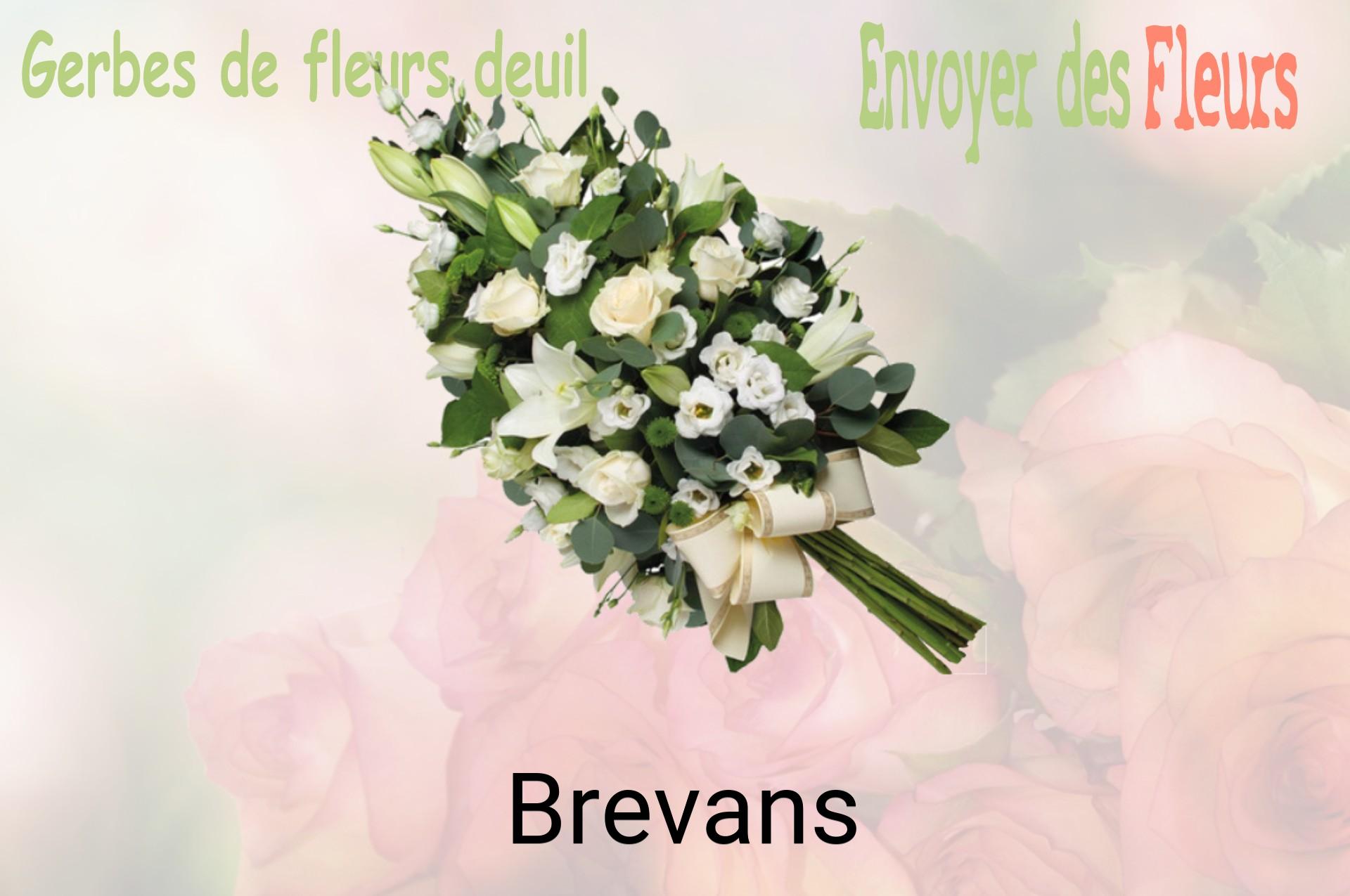 Gerbe de fleurs de deuil livrée à Brevans